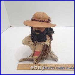 Stu Martin Baptiste #129/2500 Mountain Man Frontier Man Bust Sculpture Signed