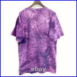 The Mountain All Over Print Tie Dye Skull Purple T-shirt Size L Single Stitch