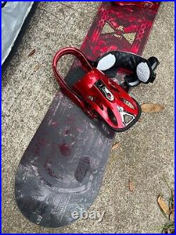 Used Men's Burton Deuce Snowboard All Mountain With Bindings & Bag