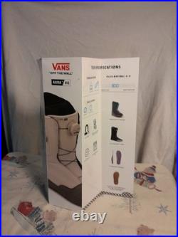 VANS Aura OG Men's Snowboard Boots Black/White BOA Dial Heat Moldable, Med