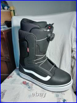 VANS Aura OG Men's Snowboard Boots Black/White BOA Dial Heat Moldable, Med