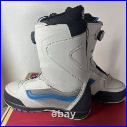 VANS Aura Pro Men's Snowboard Boots Size 9 Gray/White/Blue Double Boa BRAND NEW