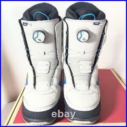 VANS Aura Pro Men's Snowboard Boots Size 9 Gray/White/Blue Double Boa BRAND NEW