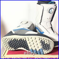 VANS Aura Pro Men's Snowboard Boots Size 9 Gray/White/Blue Double Boa BRAND NEW