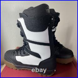 VANS Invado Pro Snowboard Boots Size 9 Black/White Stiff Lace/BOA BRAND NEW