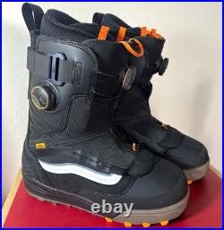 VANS Verse Range Bryan Iguchi Men's Snowboard Boots Size 9 Black/Orange BOA