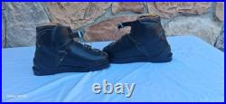 VTG Henke Men's Ski Boots Leather Retro Alpine Gear 6/2 B 463 102 Swiss Made Blk