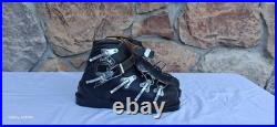 VTG Henke Men's Ski Boots Leather Retro Alpine Gear 6/2 B 463 102 Swiss Made Blk