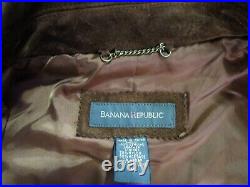 VTG Mint Banana Republic 100% genuine leather suede Adjustable waist Jacket M