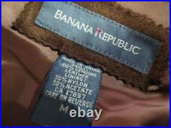 VTG Mint Banana Republic 100% genuine leather suede Adjustable waist Jacket M