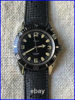 Very Rare Vintage 1966 Timex 600ft Diver, All Stainless Steel, Mint-y