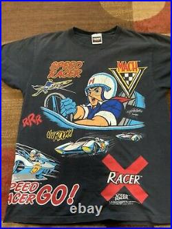 Vintage 1992 Speed Racer All Over Print T-shirt LARGE MINT Single Stitch RARE