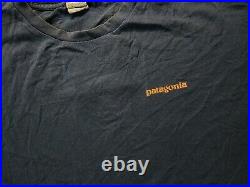 Vintage 90s Patagonia Beneficial Blue L T-Shirt Mount Fitz Roy USA