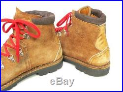 Vintage BASS All Leather Mountaineering Hiking Boots Men's US 10 N Italy