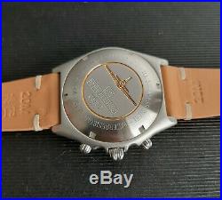 Vintage Breitling 81950 Chronomat All Steel Pilot Chronograph Watch MINT