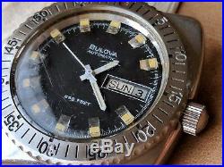 Vintage Bulova Snorkel Day-Date Divers Watch withMint Dial, Screwdown Crown, All SS