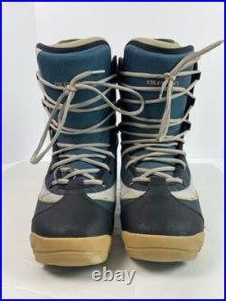 Vintage Burton Moto Snowboard Boots Men's Size 9.5 Teal Grey Gum Outsole