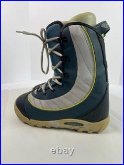 Vintage Burton Moto Snowboard Boots Men's Size 9.5 Teal Grey Gum Outsole
