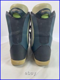Vintage Burton Moto Snowboard Boots Men's Size 9.5 Teal Grey Gum Outsole