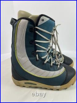Vintage Burton Moto Snowboard Boots Men's Size 9.5 Teal Grey Gum Outsole Vintage Burton Moto Snowboard Boots Men's Size 9.5 Teal Grey Gum Outsole