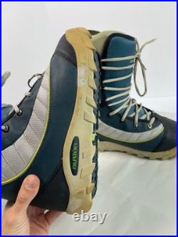 Vintage Burton Moto Snowboard Boots Men's Size 9.5 Teal Grey Gum Outsole
