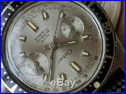 Vintage Clebar Chronograph withMint Dial, Divers All SS Case, Tropic Strap, Orig Box