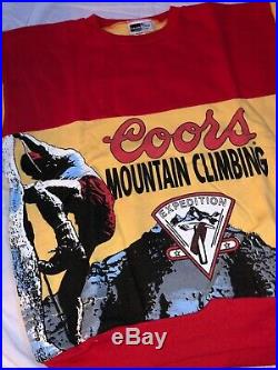 Vintage Coors Mountain Climbing Ascent Team Sweatshirt All Over Print Large L