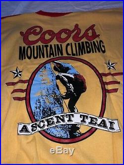 Vintage Coors Mountain Climbing Ascent Team Sweatshirt All Over Print Large L
