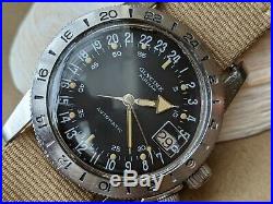 Vintage Glycine Airman Pilot withMint Dial, Patina, Divers All SS Case, Runs Strong