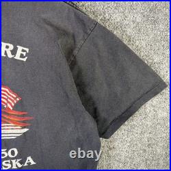 Vintage Harley Davidson Shirt XL Black 90s 3d Emblem 1990 Eagle Mountain Faded