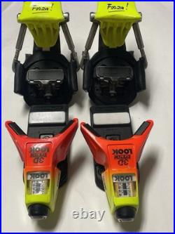 Vintage LOOK 3D System Forza Ski Bindings Neon YellowithRed Complete Pair Retro