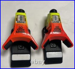 Vintage LOOK 3D System Forza Ski Bindings Neon YellowithRed Complete Pair Retro
