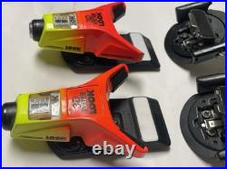 Vintage LOOK 3D System Forza Ski Bindings Neon YellowithRed Complete Pair Retro