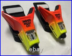 Vintage LOOK 3D System Forza Ski Bindings Neon YellowithRed Complete Pair Retro