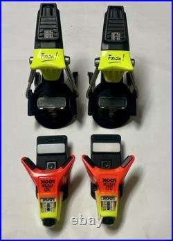 Vintage LOOK 3D System Forza Ski Bindings Neon YellowithRed Complete Pair Retro