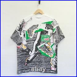 Vintage Mountain Dew Rollerblading Anvil T-Shirt Size XL All Over Print