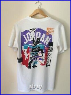 Vintage Nike Air Jordan Wings 1990s All-Over-Print T-Shirt. Mint and Rare