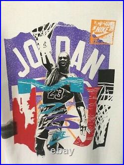 Vintage Nike Air Jordan Wings 1990s All-Over-Print T-Shirt. Mint and Rare