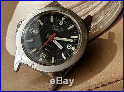 Vintage PAT Sous Marine 20 ATM Diver withMint Dial, Patina, All SS Case, Runs Strong