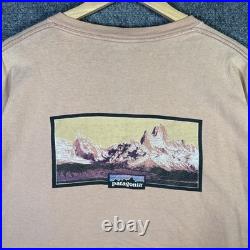 Vintage Patagonia Shirt Mens XL Orange 90s Art Surf Nature Mountains USA Faded