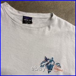 Vintage Patagonia Shirt Mens XL White 90s Art Surf Kayak Nature Mountains USA