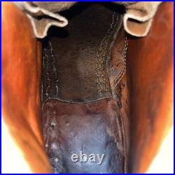 Vintage Pineto DMC Brown All-Leather Mountain Hiking Lace Boots Mens Size 9.5 A