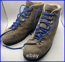 Vintage Pineto DMC Brown All-Leather Mountain Hiking Lace Boots Mens Size 9.5 A