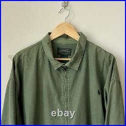 Vintage Polo Country Mint Green Harrington Jacket Men's XXL Windbreaker