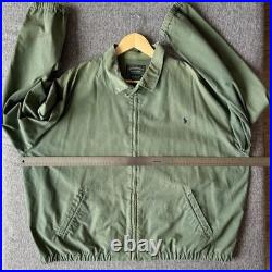 Vintage Polo Country Mint Green Harrington Jacket Men's XXL Windbreaker
