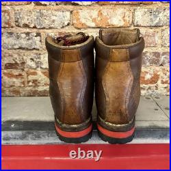 Vintage RAICHLE Brown All-Leather Mountain Hiking Red Lace Boots Men US 10.5
