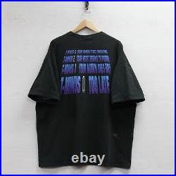 Vintage Space Mountain Disney T-Shirt Size 2XL Black 90s