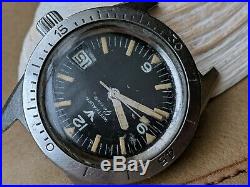 Vintage Wittnauer Geneve Diver withMint Dial, Orange Patina, All SS Case, Runs Strong