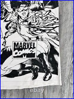 Vintage XMen 1993 Marvel All Over Print Mega T-Shirt Size XL Mint