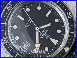 Vintage Yema Superman 30 ATM Diver withMint Dial, Warm Patina, All SS Case, Serviced
